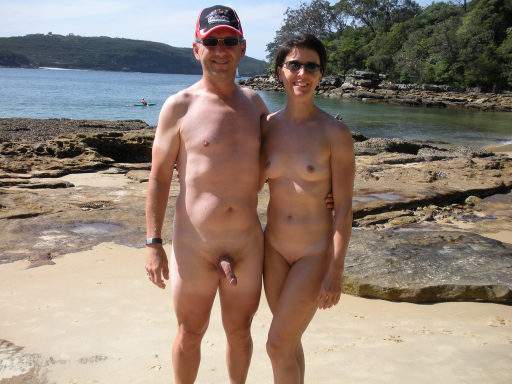 Mature couple dick at the beach