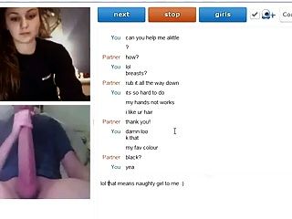 Girl plays omegle