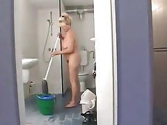 best of Cleaning guys mature lady gets