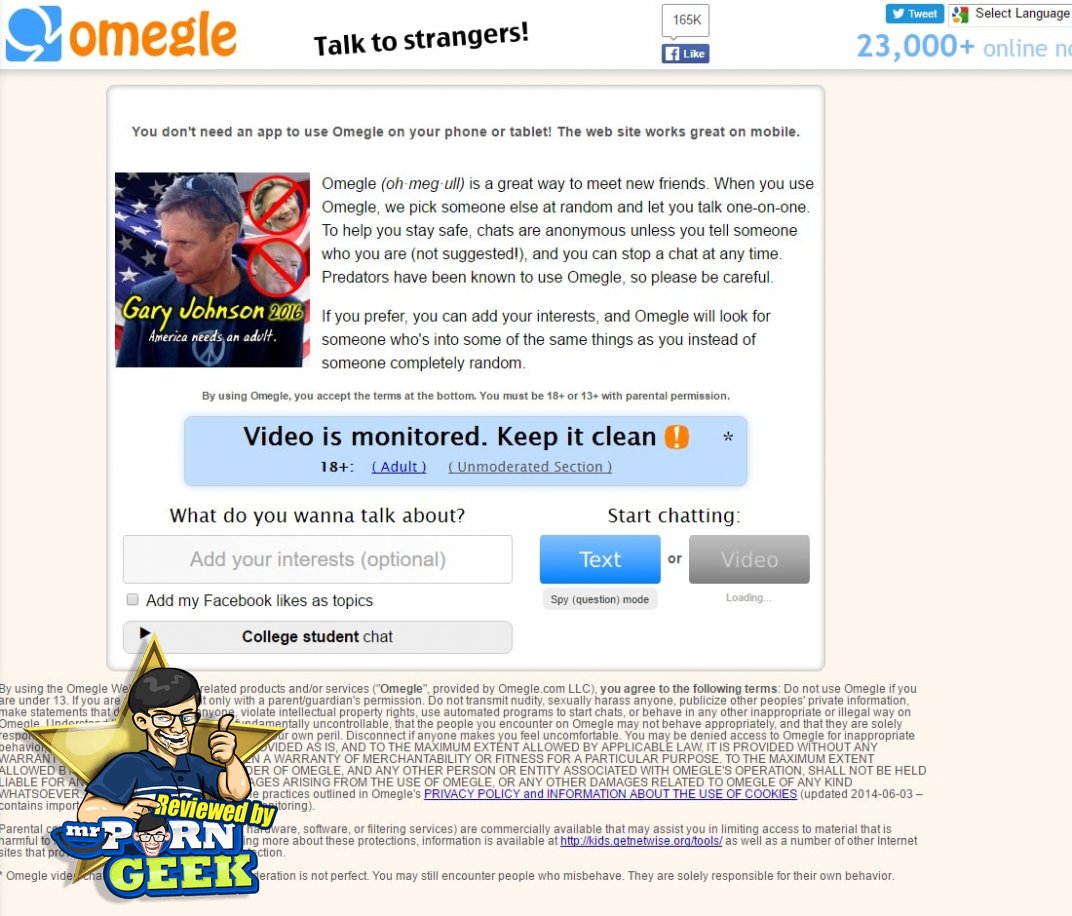Buster reccomend talking omegle
