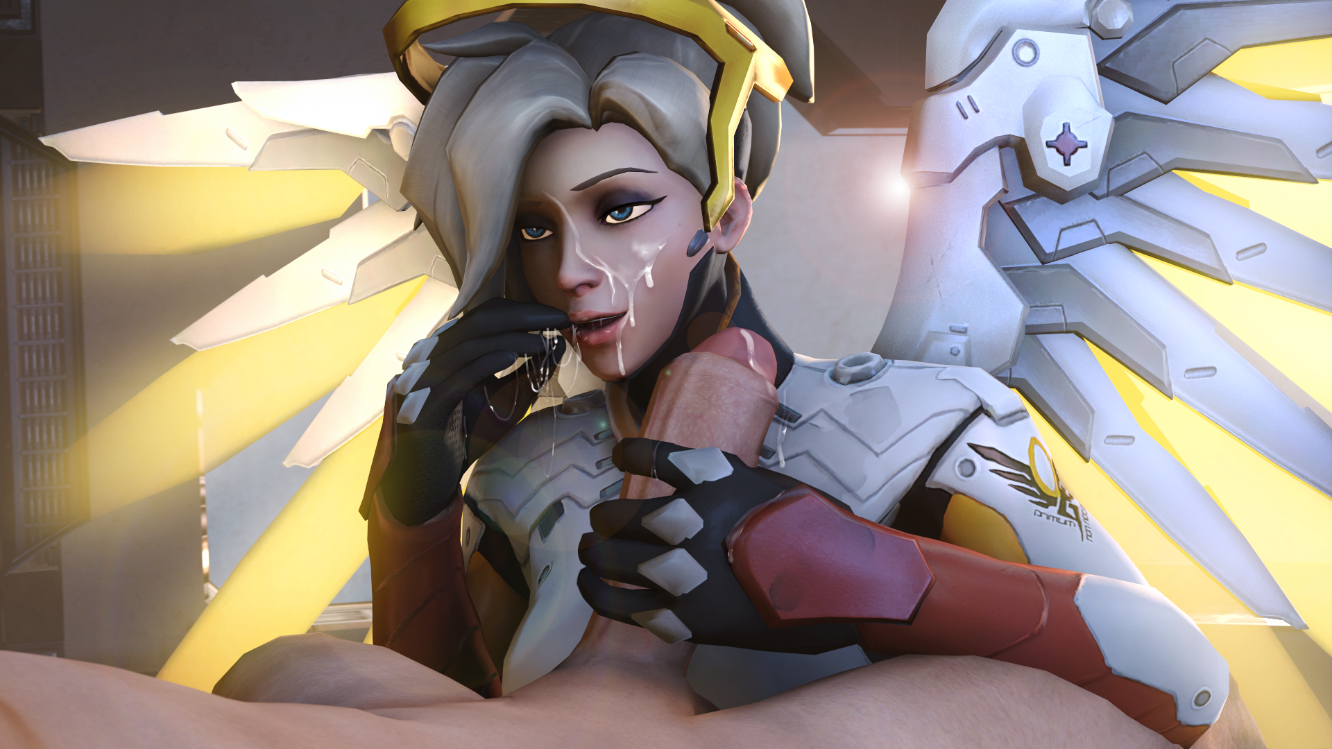 Tracer deepthroat with facial